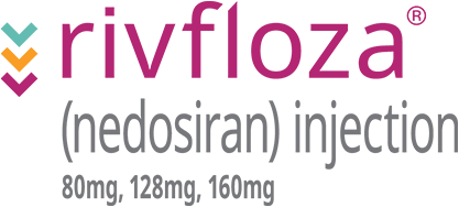 Rivfloza®&nbsp;(nedosiran) injection 80&nbsp;mg, 128&nbsp;mg, 160&nbsp;mg logo